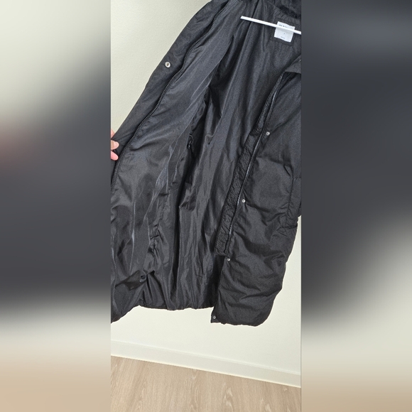 Old Navy Water Black Resistant Long Duvet Puffer Coat Size Small - Picture 7 of 12